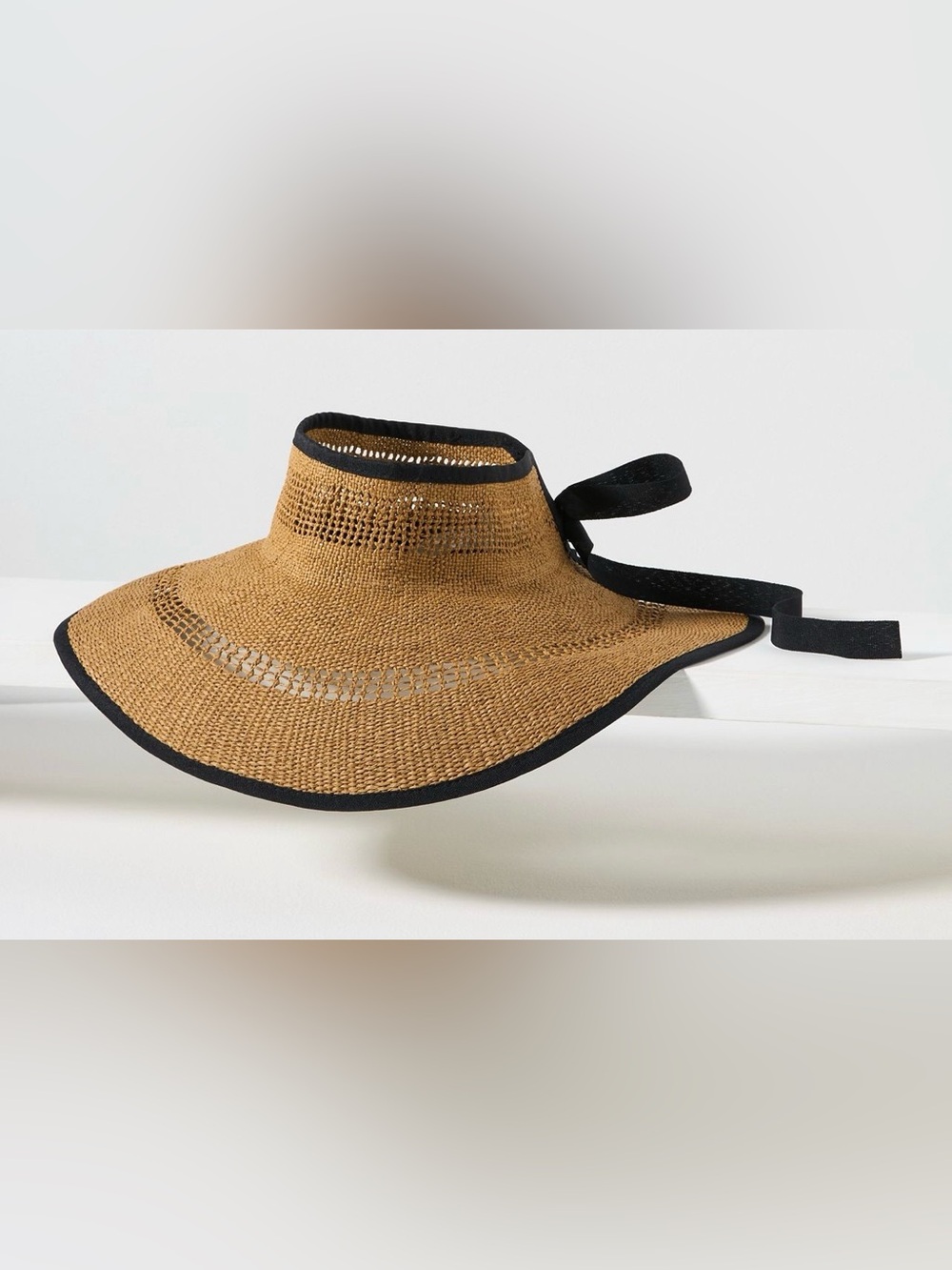 Anthropologie Packable Floppy Straw Visor/Hat